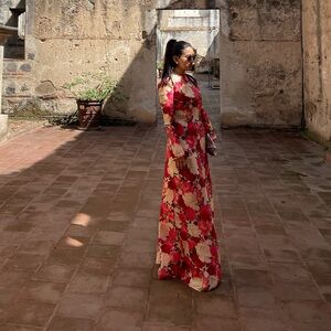 Beautiful Zimmerman red print floral statement dress